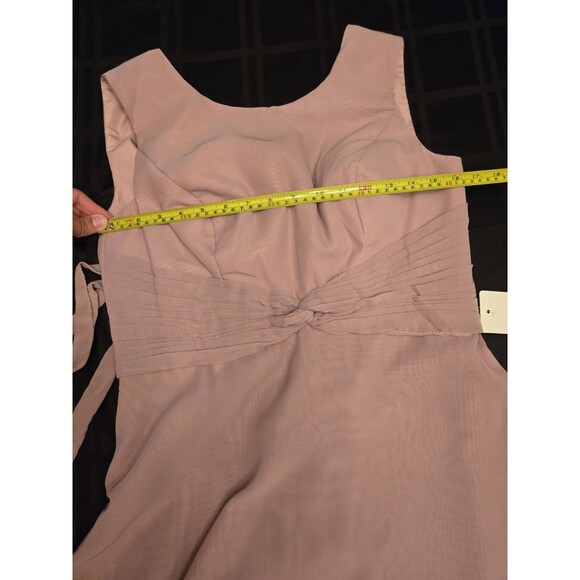 Mauve Simple Mother of the Bride Dress Zipper Back Chiffon Wedding Gowns 8 - Picture 12 of 13
